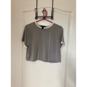 NWOT Forever 21 gray crop top
